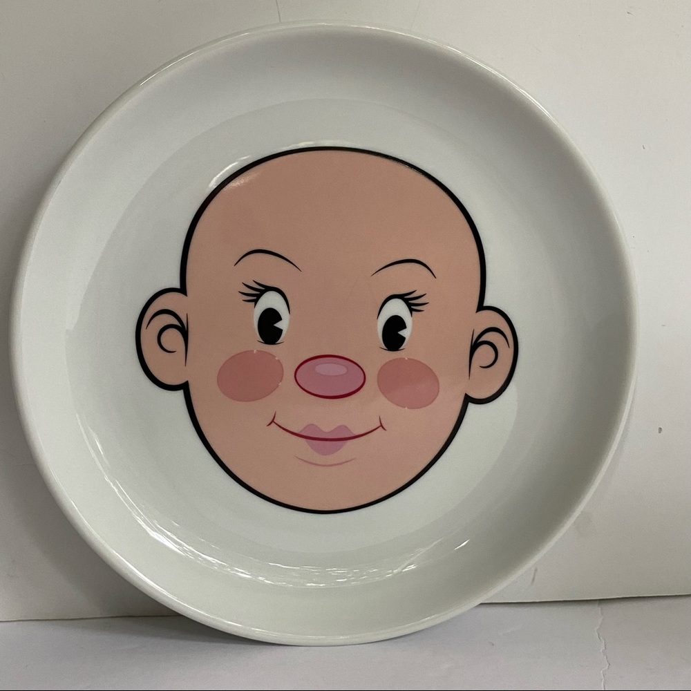 Fred Plate Plays With His Food Ceramic Dish in the Lady Girl version face